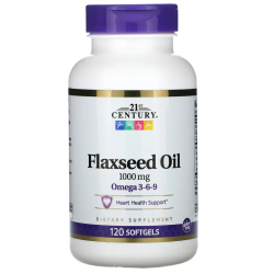 Ленено масло 1000 мг 120 дражета / Flaxseed Oil Omega 3-6-9