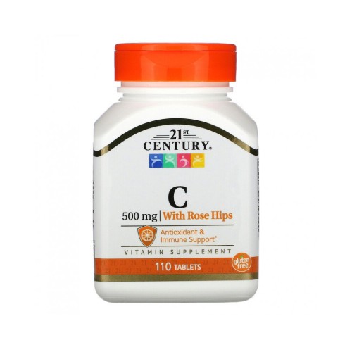 Витамин Ц + Шипки 500 мг 110 таблетки / Vitamin C with Rose Hips
