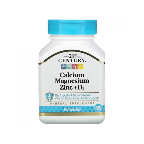 Калций, Магнезий, Цинк и Витамин Д3 90 таблетки / Calcium Magnesium Zinc + Vitamin D3