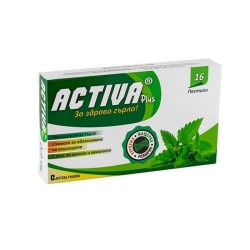 АКТИВА ПЛЮС ПАСТИЛИ ЗА ГЪРЛО С ВКУС НА МЕНТА И ЕВКАЛИПТ 16 броя / ACTIVA PLUS THROAT LOZENGES MENTHA AND EUCALYPTUS FLAVOUR