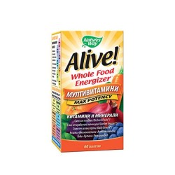 АЛАЙВ МУЛТИВИТАМИНИ И МИНЕРАЛИ таблетки 1гр. 60 броя / NATURE`S WAY ALIVE MULTIVITAMINS AND MINERALS