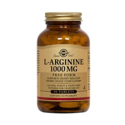 СОЛГАР L-АРГИНИН таблетки 1000 мг. 90 броя /  L-ARGININE tablets 1000 mg. 90