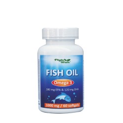 РИБЕНО МАСЛО софтгел капсули 1000 мг. 60 броя /  FISH OIL OMEGA 3