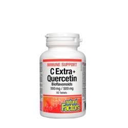 НАТУРАЛ ФАКТОРС IMMUNE SUPPORT С ЕКСТРА 500 мг. + КВЕРЦЕТИН 500 мг. 60 броя /  IMMUNE SUPPORT C EXTRA + QUERCETIN