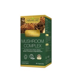 КОМПЛЕКС ОТ ЛЕЧЕБНИ ГЪБИ капсули 60 броя /  ORGANIC MASHROOM COMPLEX