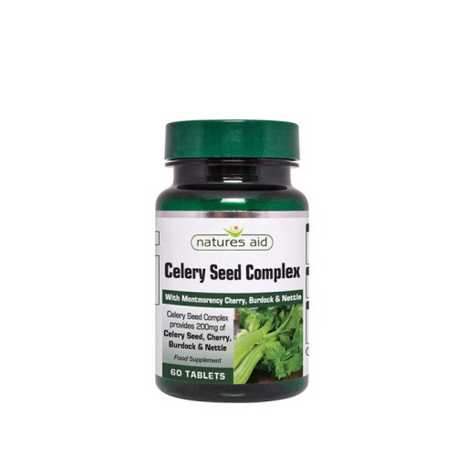 ЦЕЛИНА+ВИШНА+КОПРИВА+РЕПЕЙ таблетки 60 броя /  CELERY SEED COMPLEX WITH MONTMORENCY CHERRY, BURDOCK & NETTLE