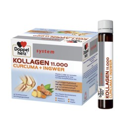 Допелхерц Систем Колаген с Куркума и Джинджифил 11 гр 30 флакона / Doppelherz Collagen Curcuma & Ingwer