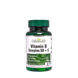 ВИТАМИН B КОМПЛЕКС 50 + ВИТАМИН C таблетки 30 броя /  VITAMIN B COMPLEX 50 + VITAMIN C