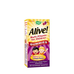 АЛАЙВ МУЛТИВИТАМИНИ ЗА ДЕЦА желирани таблетки 30 бр. /  ALIVE MULTI–VITAMIN FOR CHILDREN gummies