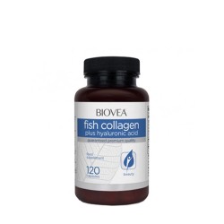 БИОВЕА РИБЕН КОЛАГЕН + ХИАЛУРОНОВА КИСЕЛИНА капсули 120 броя /  FISH COLLAGEN WITH HYALURONIC ACID