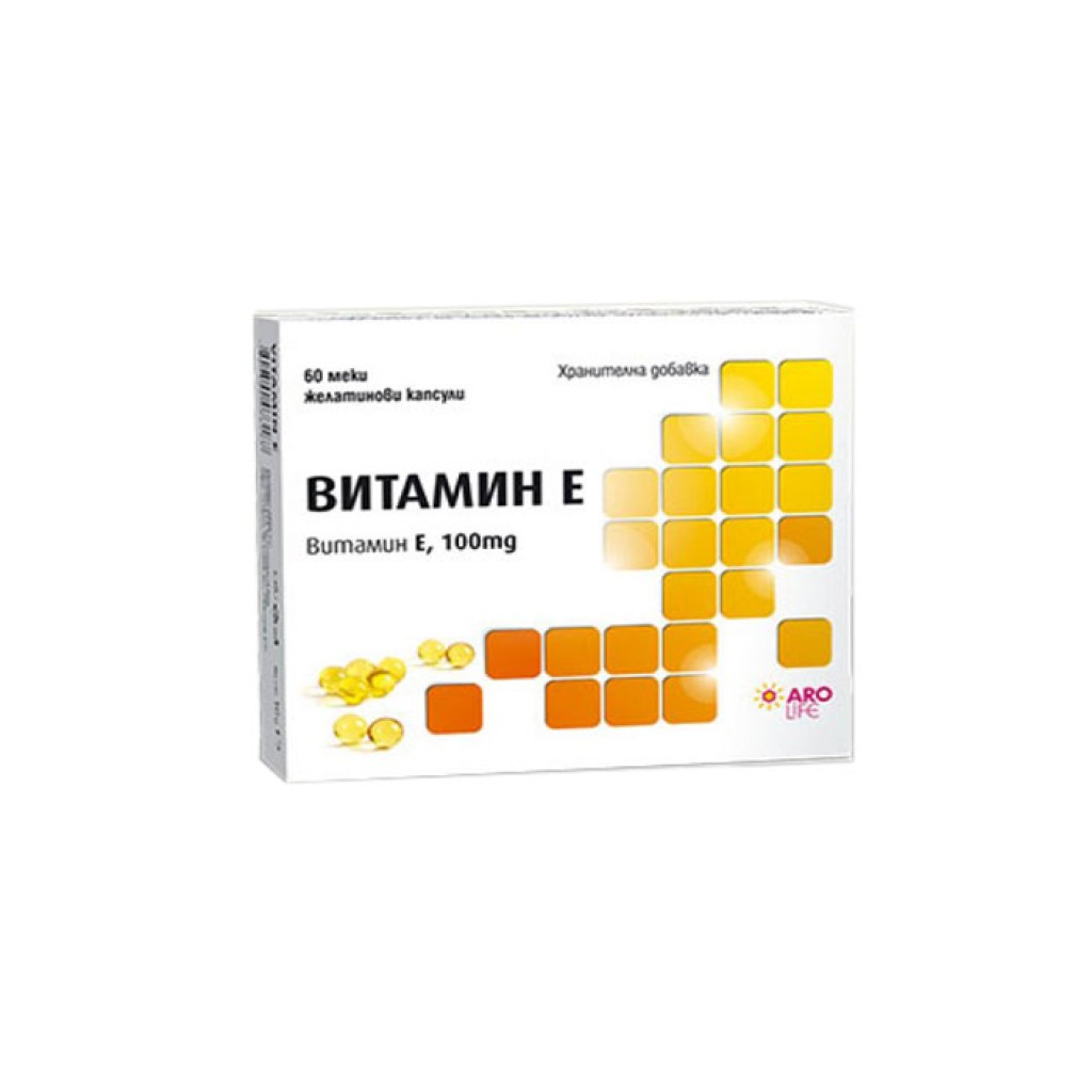 ВИТАМИН Е капсули 100 мг. 60 броя / VITAMIN E capsules 100 mg. 60 ...