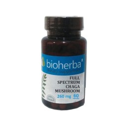 БИОХЕРБА ГЪБА ЧАГА капсули 260 мг. 60 броя /  FULL SPECTRUM CHAGA MUSHROOM
