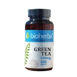 БИОХЕРБА ЗЕЛЕН ЧАЙ капсули 340 мг. 100 броя /  GREEN TEA