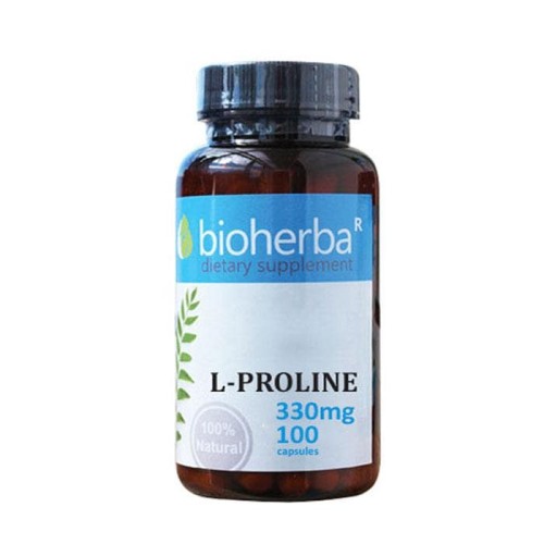БИОХЕРБА Л-ПРОЛИН капсули 330 мг. 100 броя /  L-PROLINE