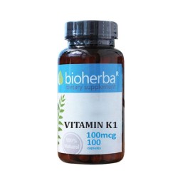 БИОХЕРБА ВИТАМИН К1 капсули 100 мкг. 100 броя /  VITAMIN K1