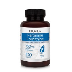 БИОВЕА L-АРГИНИН И L-ОРНИТИН капсули 100 броя /  L - ARGININE / L - ORNITHINE