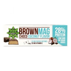 ПРОТЕИНОВ БАР С КОКОС БРАУНМАГ 60 гр. 1 брой / HERBAL BROWNMAG PROTEIN BAR WITH CHOCO COCONUT