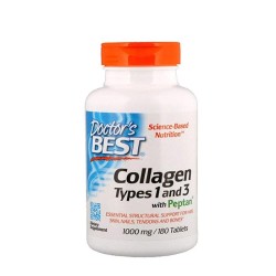 ДОКТОР'С БЕСТ КОЛАГЕН ТИП 1 и 3 + ПЕПТАН таблетки 1000 мг. 180 броя /  COLLAGEN TYPES 1 & 3 WITH PEPTAN