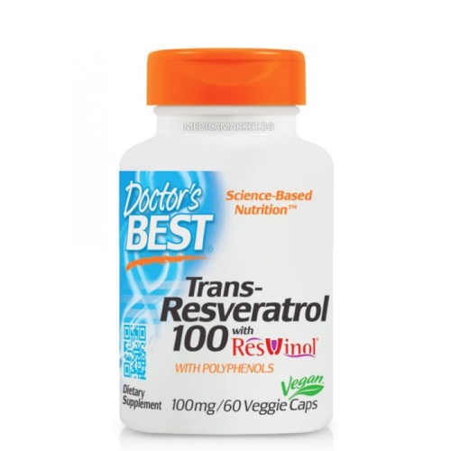 DOCTOR'S BEST TRANS-RESVERATROL 100 (with Resvinol-25™) 60 капс.