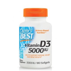 DOCTOR'S BEST VITAMIN D3 5000IU 180 софтгел капс. DOCTOR'S BEST VITAMIN D3 5000IU 180 софтгел капс.
