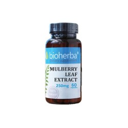 ЕКСТРАКТ ОТ ЛИСТА НА ЧЕРНИЦА БИОХЕРБА капсули 250 мг. 60 броя /  MULBERRY LEAF EXTRACT