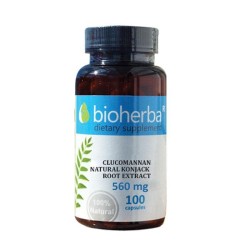 ГЛЮКОМАНАН БИОХЕРБА капсули 560 мг. 100 броя /  GLUCOMANNAN