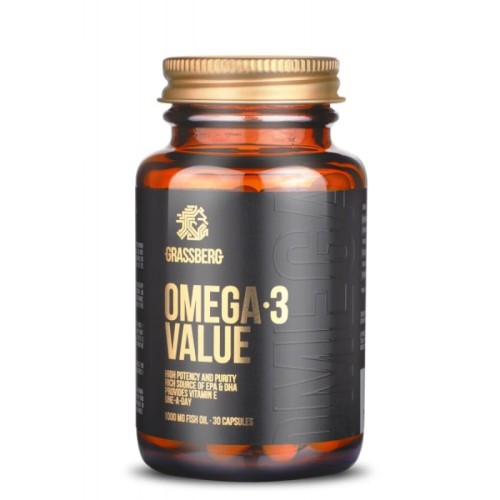 GRASSBERG OMEGA-3 VALUE 1000 мг. 120 софтгел капс.