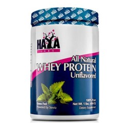 ХАЯ ЛАБС 100% СУРОВАТЪЧЕН ПРОТЕИН СТЕВИА 454 гр. /  ALL NATURAL WHEY PROTEIN STEVIA