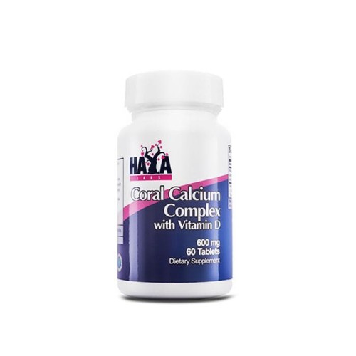ХАЯ ЛАБС КОРАЛ КАЛЦИЙ КОМПЛЕКС С ВИТАМИН Д таблетки 600 мг. 60 броя /  CORAL CALCIUM COMPLEX WITH VITAMIN D