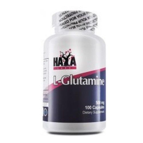 ХАЯ ЛАБС L-ГЛУТАМИН капсули 500 мг. 100 броя /  L-GLUTAMINE