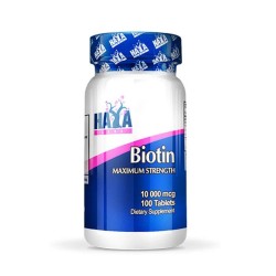 ХАЯ ЛАБС БИОТИН таблетки 10000 мкг. 100 броя /  BIOTIN