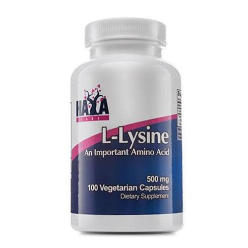 ХАЯ ЛАБС L-ЛИЗИН капсули 500 мг. 100 броя /  L-LYSINE