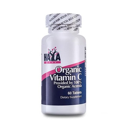 ХАЯ ЛАБС ОРГАНИЧЕН ВИТАМИН Ц ОТ АЦЕРОЛА таблетки 60 броя /  ORGANIC VITAMIN C FROM ORGANIC ACEROLA FRIUT