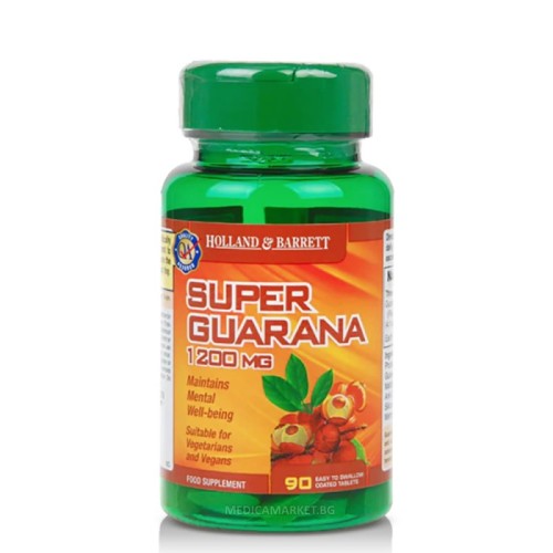 HOLLAND & BARRETT SUPER GUARANA 1200 мг. 90 капл.