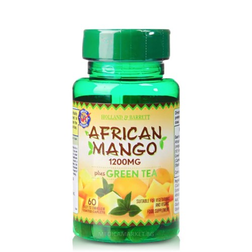 HOLLAND & BARRETT AFRICAN MANGO (with Green Tea) 1200 мг. 60 капл.