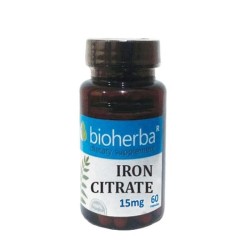 БИОХЕРБА ЖЕЛЕЗЕН ЦИТРАТ капсули 15 мг. 60 броя /  IRON CITRATE