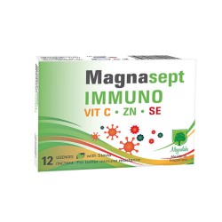 МАГНАЛАБС МАГНАСЕПТ ИМУНО ВИТАМИН Ц+ЦИНК+СЕЛЕН пастили 12 броя /  MAGNASEPT IMUNO VITAMIN C+ZINC+SELENIUM lozenges 12