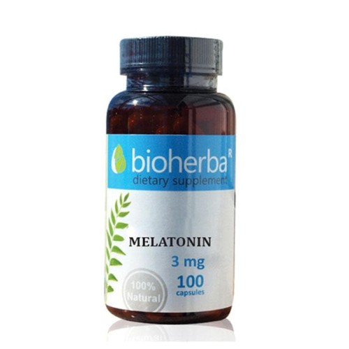 МЕЛАТОНИН БИОХЕРБА капсули 3 мг. 100 броя /  MELATONIN