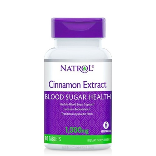 NATROL CINNAMON EXTRACT 500 мг. 80 табл.