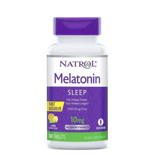 NATROL MELATONIN (бързоразтворим) 10 мг. 60 табл.