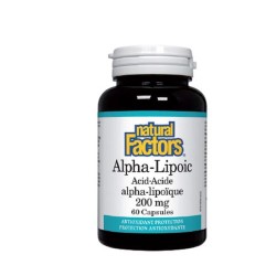 НАТУРАЛ ФАКТОРС АЛФА ЛИПОЕВА КИСЕЛИНА капсули 60 броя /  ALPHA - LIPOIC ACID