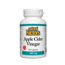 НАТУРАЛ ФАКТОРС ЯБЪЛКОВ ОЦЕТ капсули 500 мг. 90 броя /  APPLE CIDER