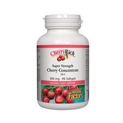 НАТУРАЛ ФАКТОРС ЧЕРЕША КОНЦЕНТРАТ капсули 500 мг. 90 броя /  CHERRY CONCENTRATE