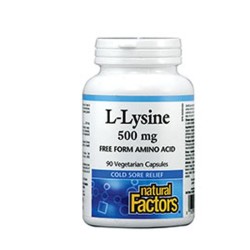 НАТУРАЛ ФАКТОРС L - ЛИЗИН капсули 500 мг. 90 броя /  L - LYSINE