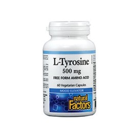 НАТУРАЛ ФАКТОРС L - ТИРОЗИН капсули 60 броя /  L - TYROSINE