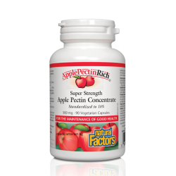 NATURAL FACTORS SUPER STRENGTH APPLE PECTIN ЯБЪЛКОВ ПЕКТИН СУПЕР КОНЦЕНТРАТ 500 мг. 90 капс.