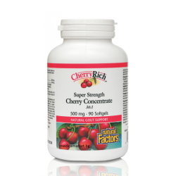 NATURAL FACTORS SUPER STRENGTH CHERRY CONCENTRATE ЧЕРЕША СУПЕР КОНЦЕНТРАТ 500 мг. 90 капс.