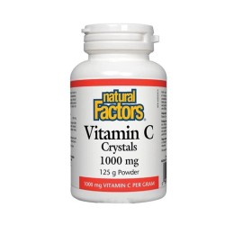 НАТУРАЛ ФАКТОРС ВИТАМИН Ц КРИСТАЛИ пудра 1000 мг. 125 грама /  VITAMIN C CRISTALS powder