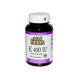 НАТУРАЛ ФАКТОРС ВИТАМИН Е капсули 400 IU 90 броя /  VITAMIN E