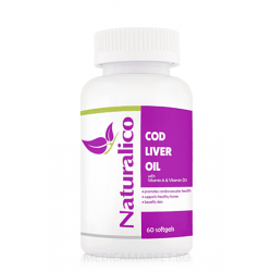 NATURALICO COD LIVER (ЧЕРЕН ДРОБ ОТ ТРЕСКА) 1000 мг. 60 софтгел капс. NATURALICO COD LIVER (ЧЕРЕН ДРОБ ОТ ТРЕСКА) 1000 мг. 60 софтгел капс.